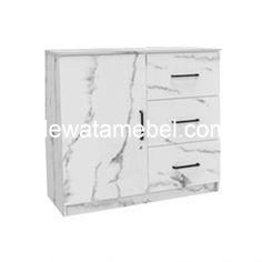 Multipurpose Cabinet Size 80 - GARVANI CLS SB 508  / White Marble 
